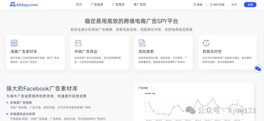 666spy – 强大、好用的广告素材SPY工具与选品平台插图1