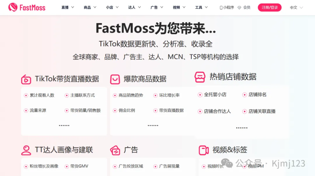 FastMoss – 专注于TikTok平台的大数据分析平台插图1