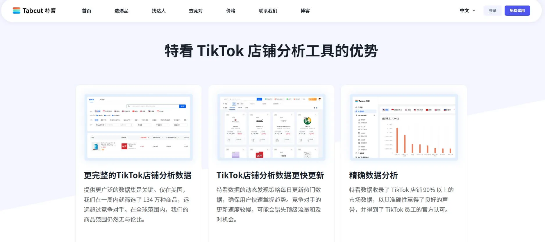 Tabcut – 专注于TikTok电商数据分析的跨境商家数据平台插图3